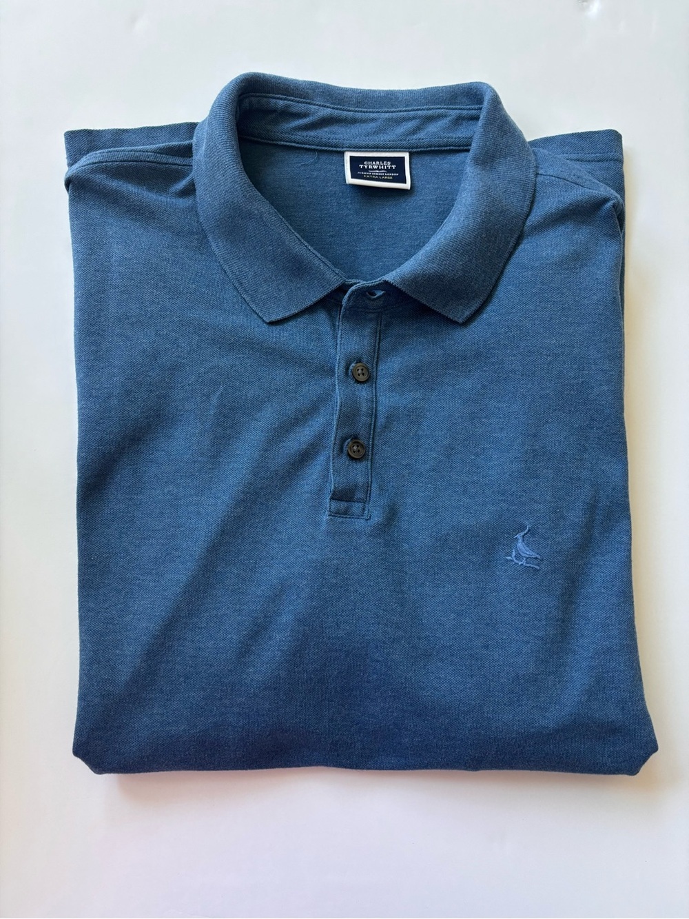 Charles Tyrwhitt Men’s XL Blue Polo Shirt - Picture 5 of 5